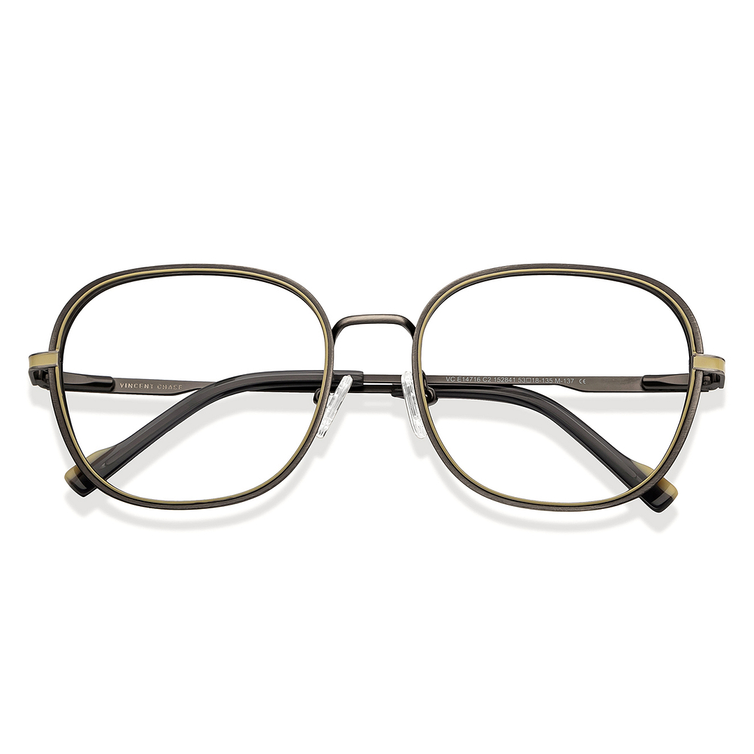 Vincent Chase Online Mid Gunmetal Full Rim Geometric left side
