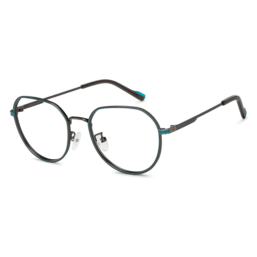 Vincent Chase Online Mid Gunmetal Full Rim Round left side