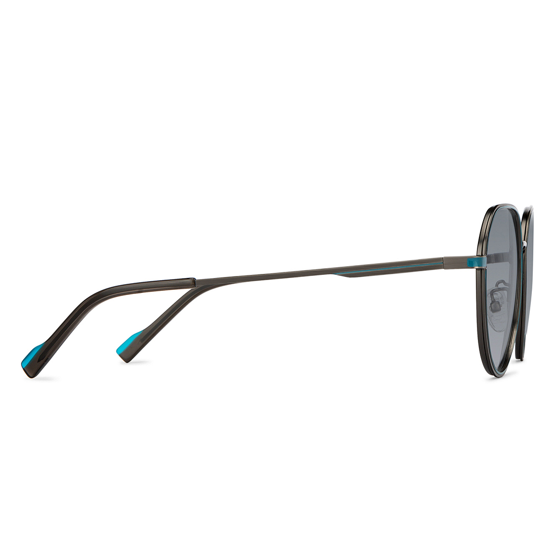 Vincent Chase Online Mid Gunmetal Full Rim Round left side