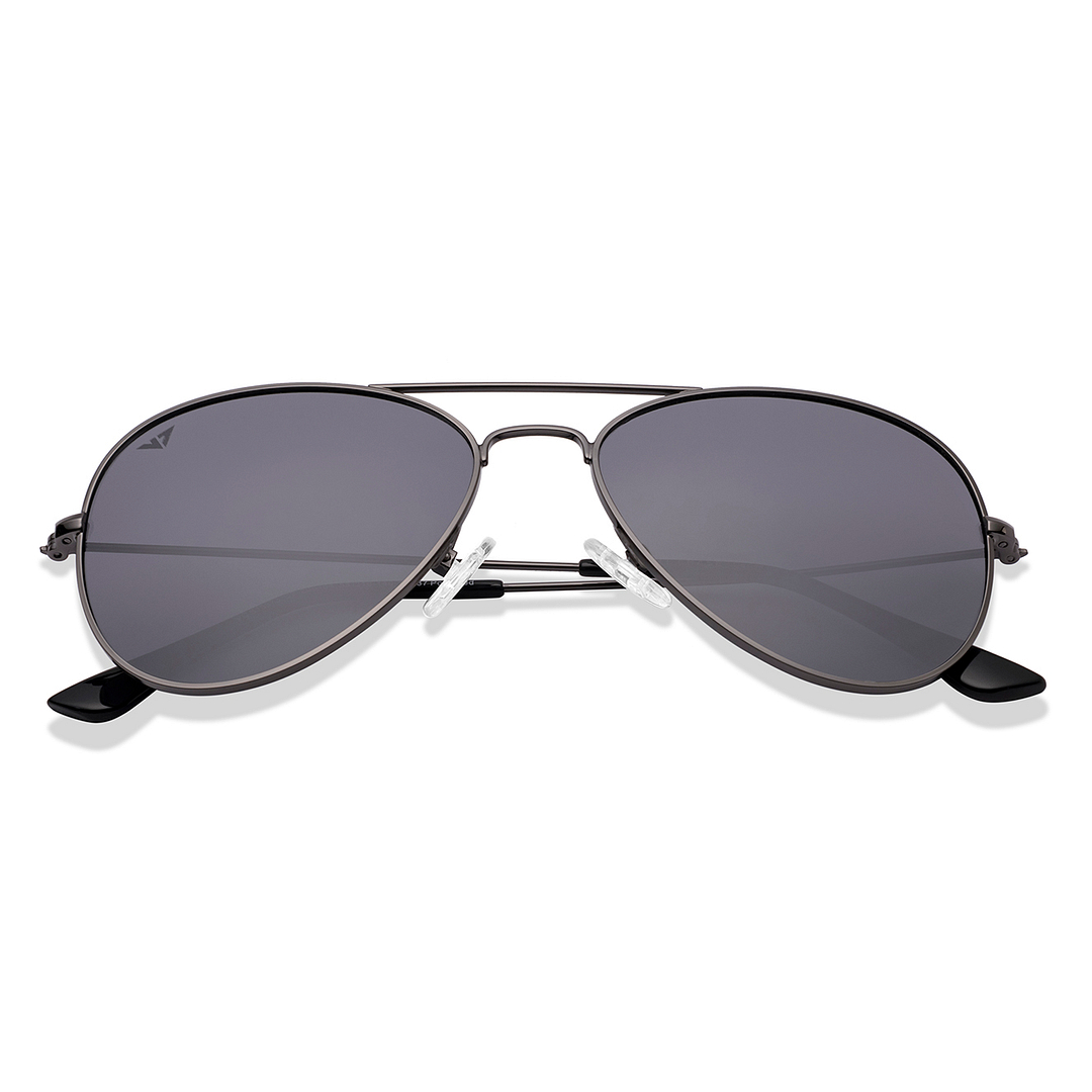 Vincent Chase Online Gunmetal Full Rim Aviator left side
