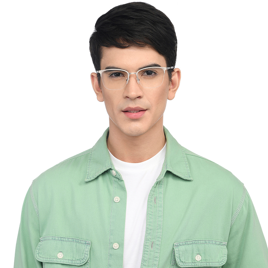 Vincent Chase Online Mid Gunmetal Half Rim Square right side