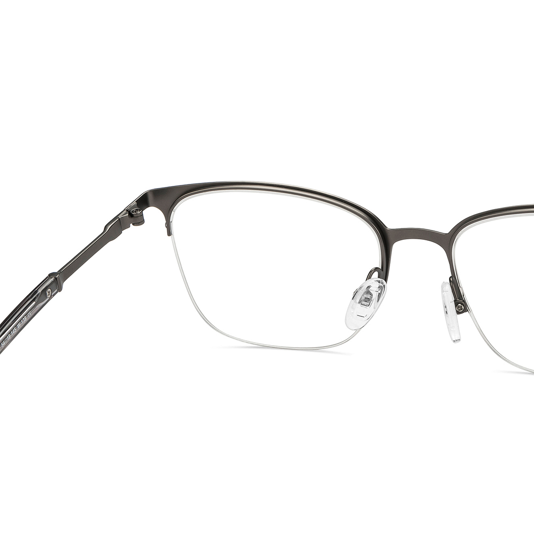 Vincent Chase Online Mid Gunmetal Half Rim Square right side