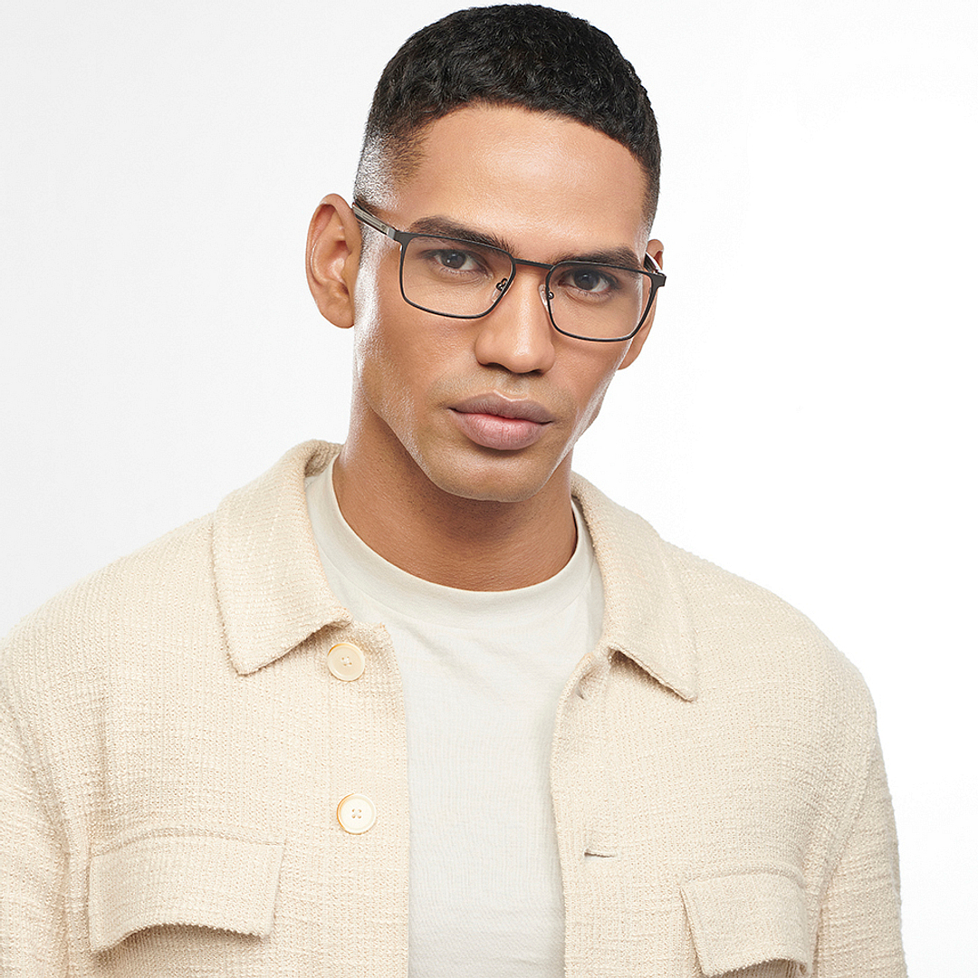 Vincent Chase Online Mid Gunmetal Full Rim Rectangle right side