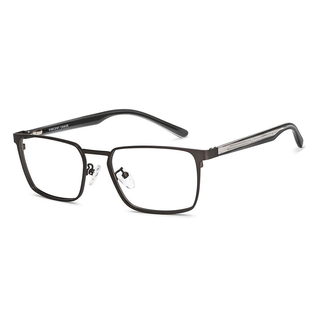 Vincent Chase Online Mid Gunmetal Full Rim Rectangle left side