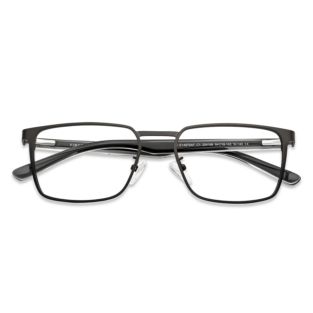 Vincent Chase Online Mid Gunmetal Full Rim Rectangle left side
