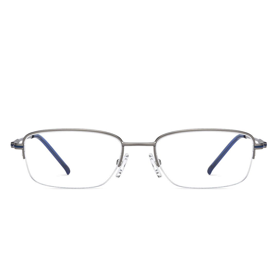 Vincent Chase Online Mid Gunmetal Half Rim Rectangle left side