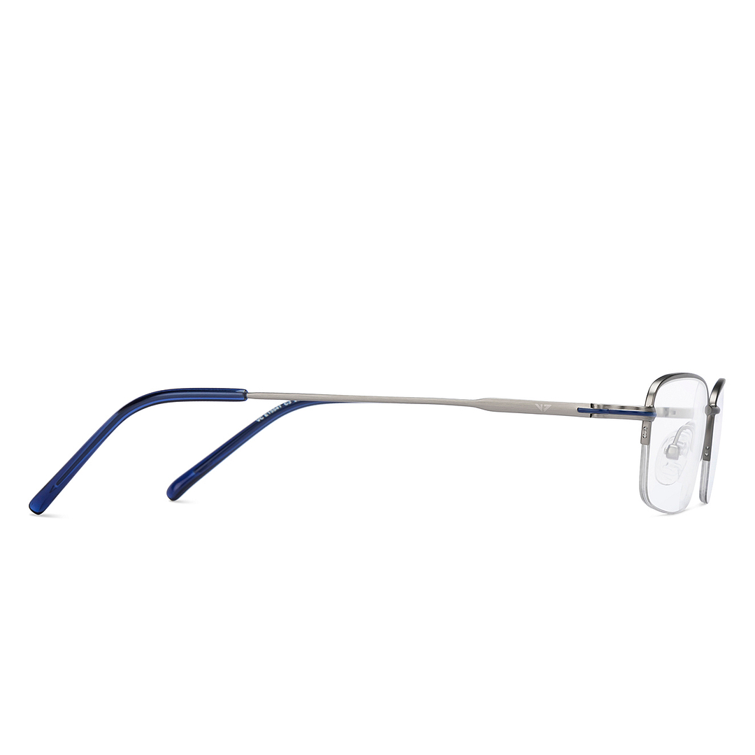 Vincent Chase Online Mid Gunmetal Half Rim Rectangle left side