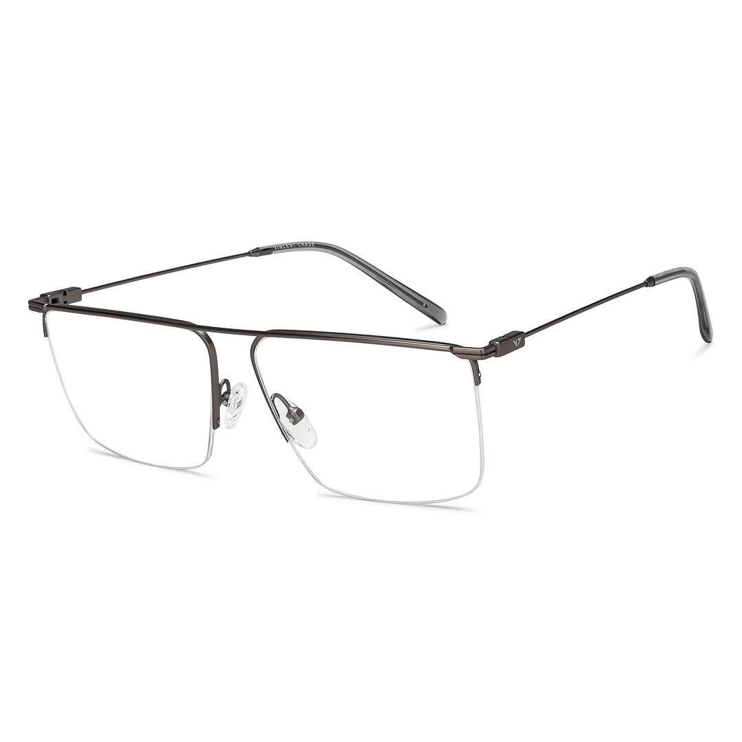Vincent Chase Online Mid Gunmetal Half Rim Square right side