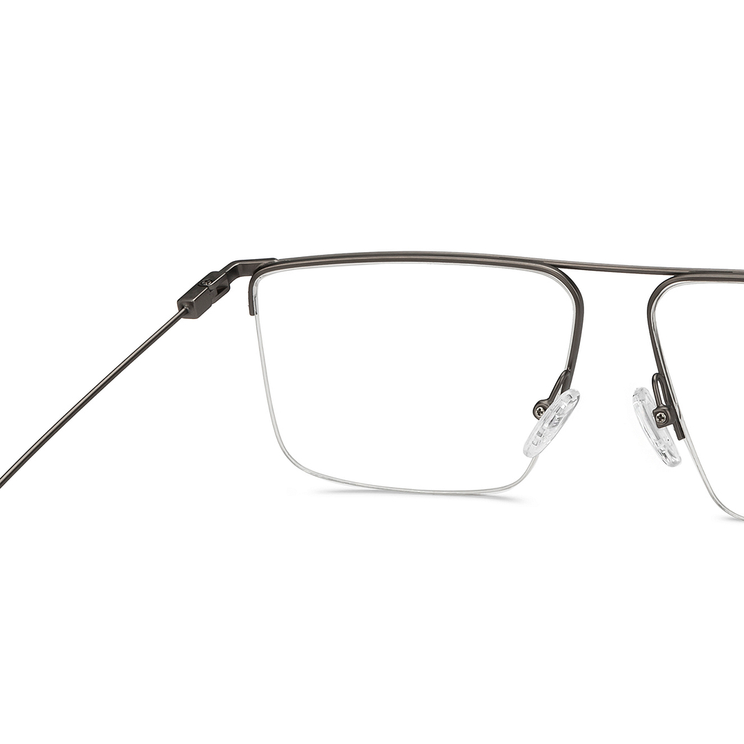 Vincent Chase Online Mid Gunmetal Half Rim Square right side