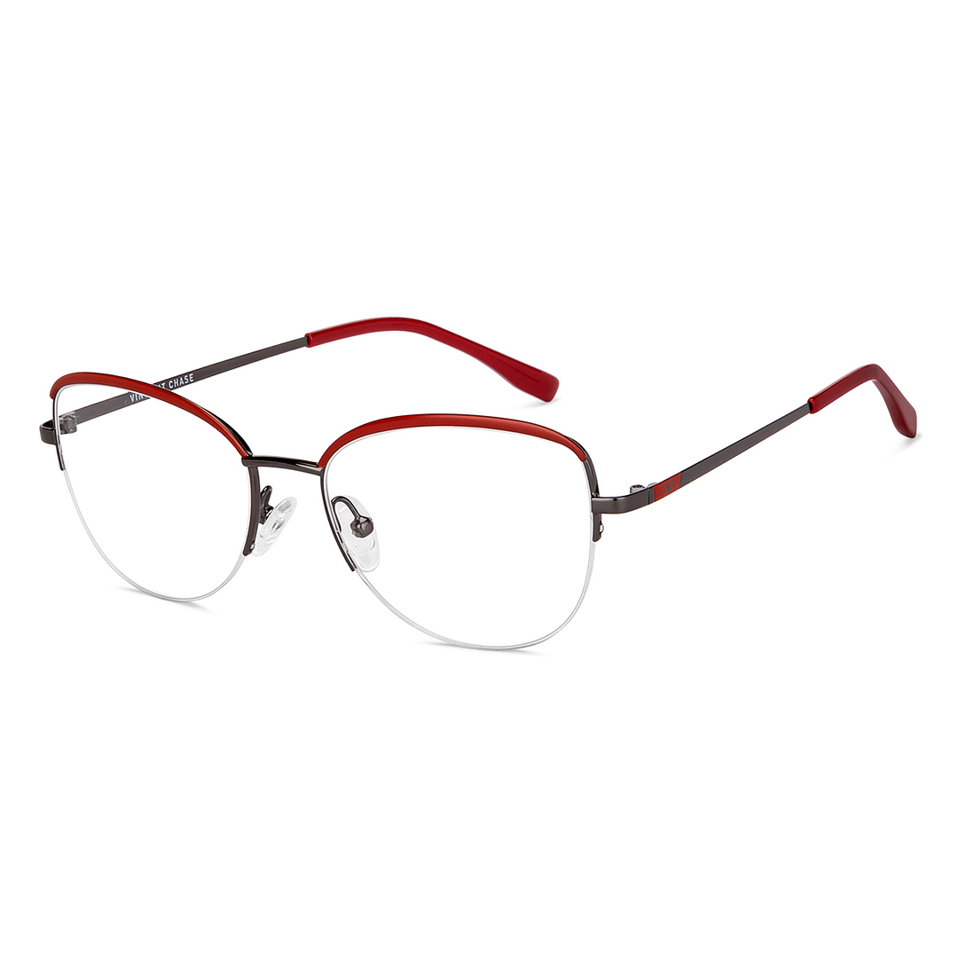 Vincent Chase Online Mid Gunmetal Half Rim Cat Eye right side