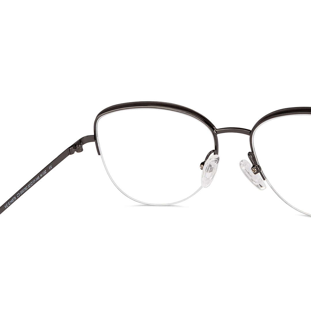 Vincent Chase Online Mid Gunmetal Half Rim Cat Eye right side