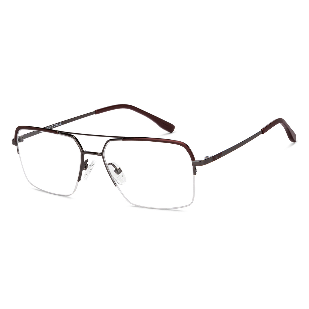 Vincent Chase Online Mid Gunmetal Half Rim Square right side