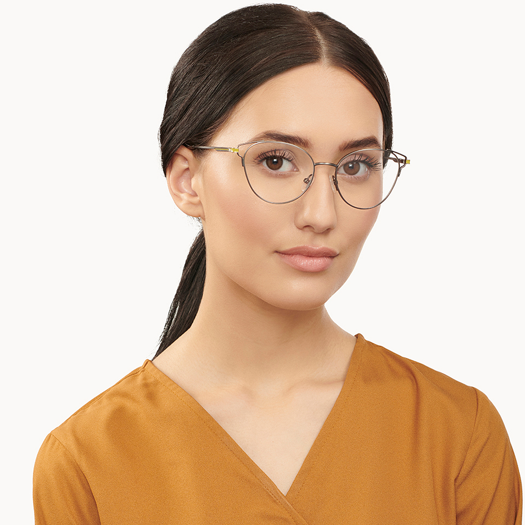 Vincent Chase Online Mid Gunmetal Full Rim Cat Eye left side