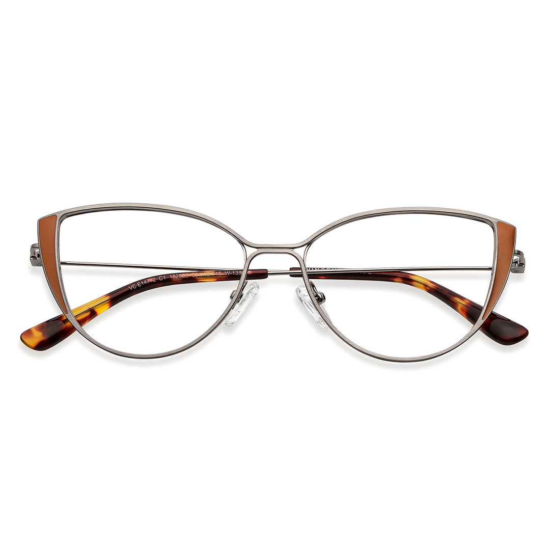 Vincent Chase Online Mid Gunmetal Full Rim Cat Eye left side