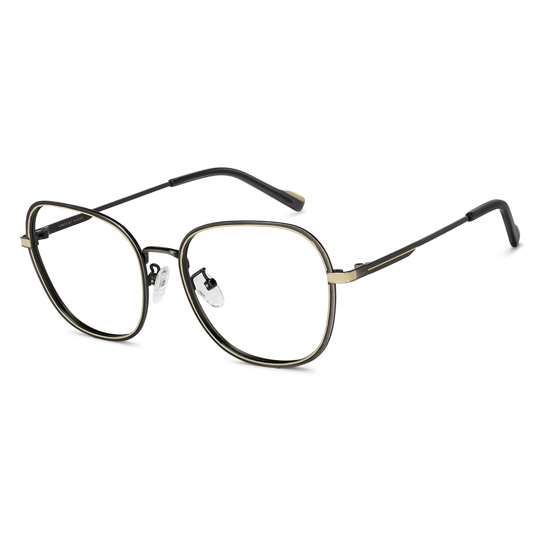 Vincent Chase Online Mid Gunmetal Full Rim Round left side