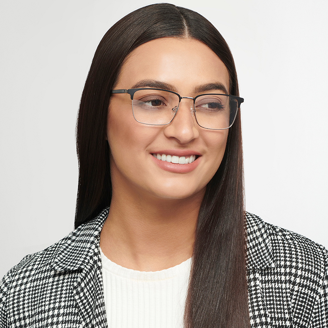 Vincent Chase Dark Silver Full Rim Square right side