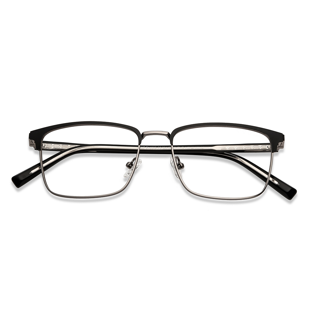 Vincent Chase Dark Silver Full Rim Square left side
