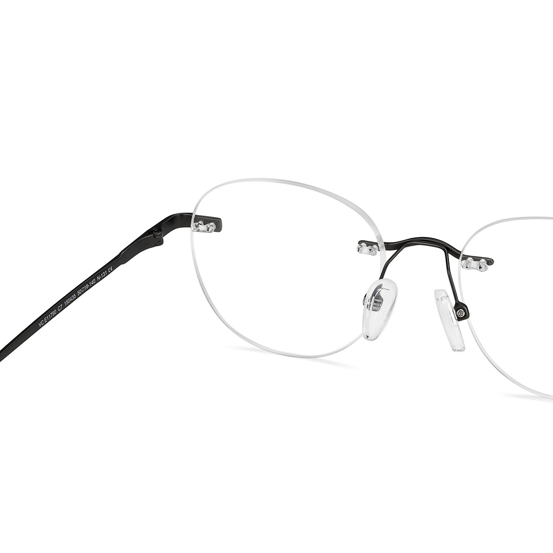 Vincent Chase Online Mid Gunmetal Rimless Round right side