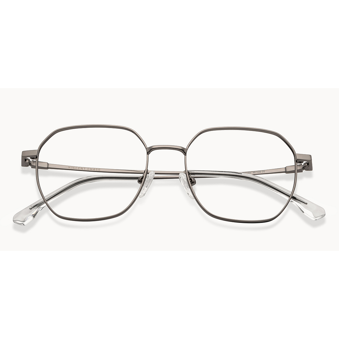Vincent Chase Online Mid Gunmetal Full Rim Geometric left side