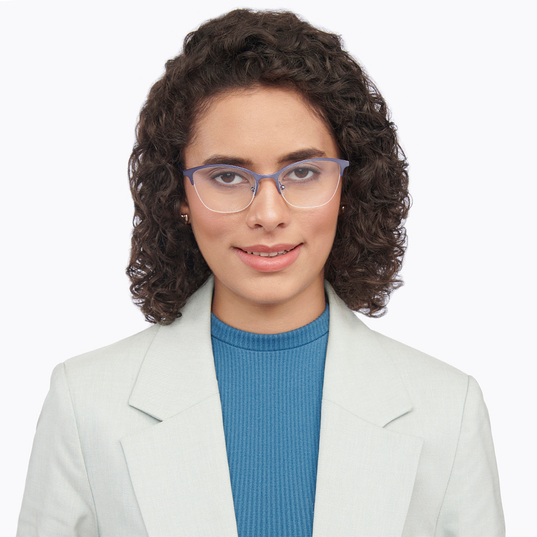 Vincent Chase Online Lavender Half Rim Cat Eye right side