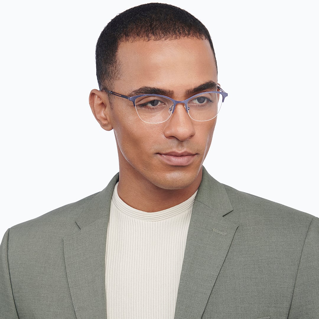 Vincent Chase Online Lavender Half Rim Cat Eye right side