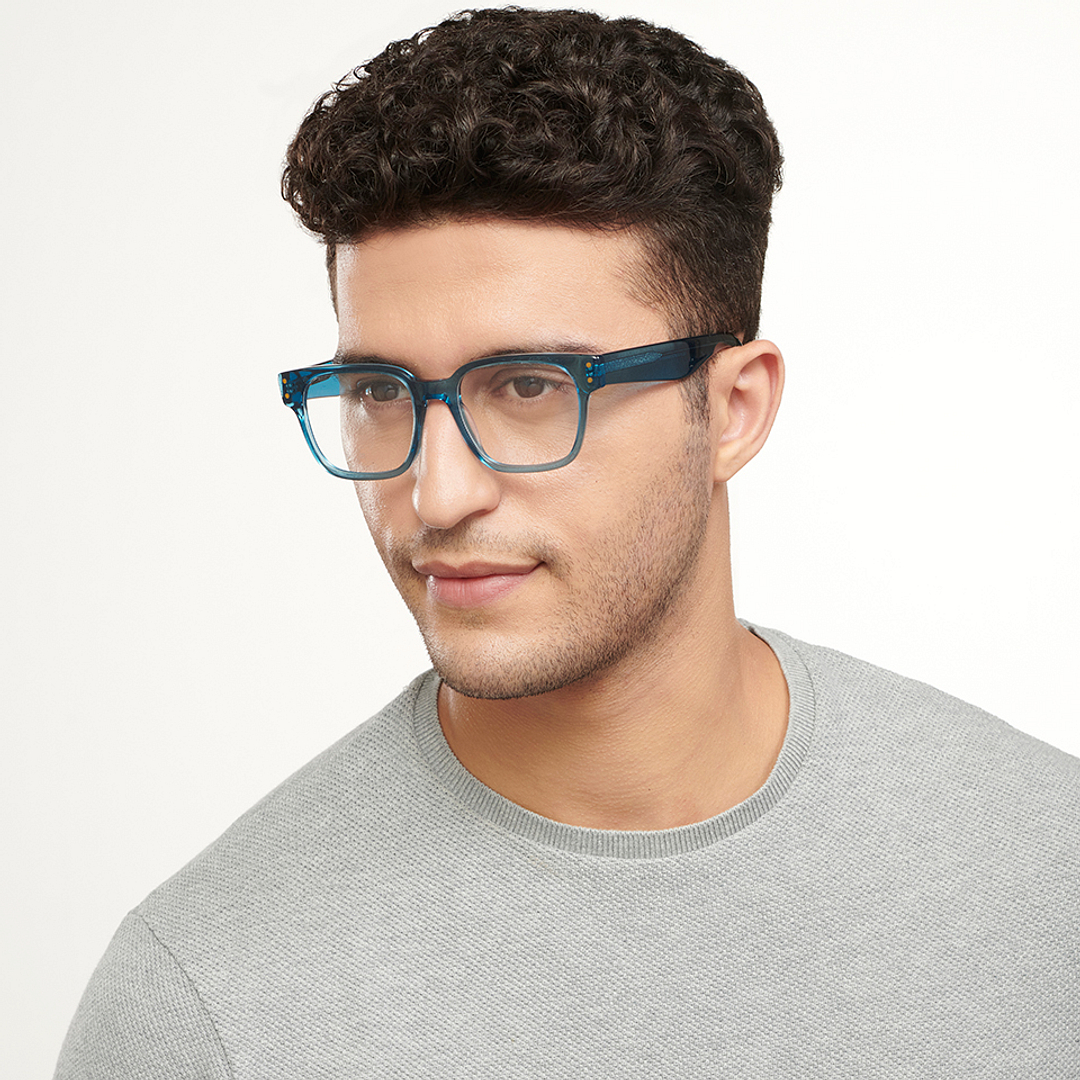 Vincent Chase Online Sky Blue Full Rim Square left side