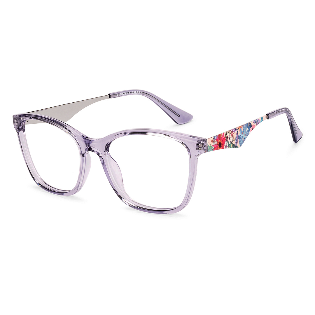 Buy Light Purple Multicolor Full Rim Square Vincent Chase Hybrid