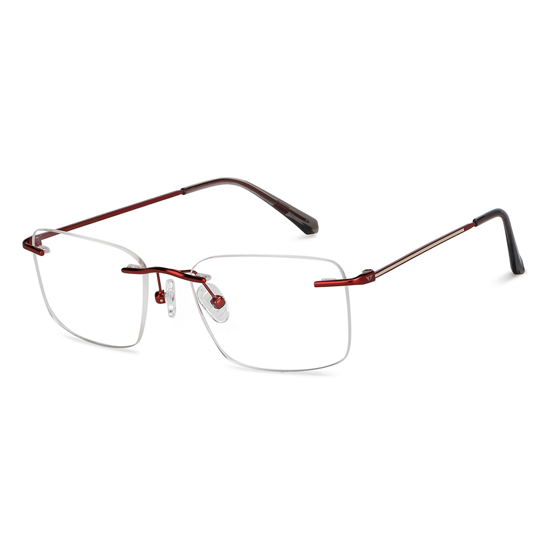 Vincent Chase Online Red Rimless Rectangle right side