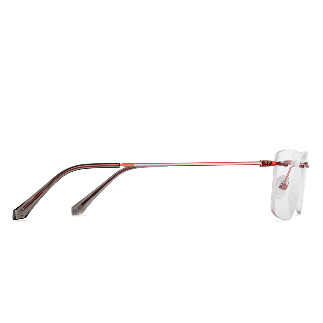 Vincent Chase Online Red Rimless Rectangle left side