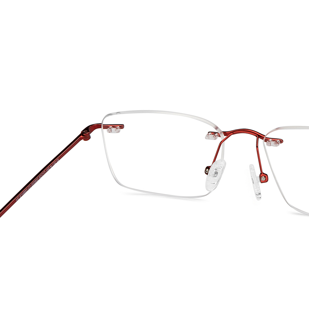 Vincent Chase Online Red Rimless Rectangle right side