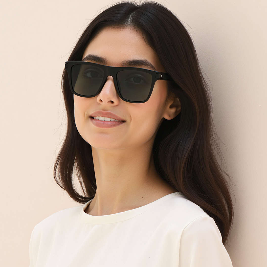 Vincent Chase Black Full Rim Square left side