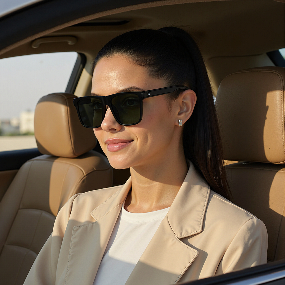 Vincent Chase Black Full Rim Square left side