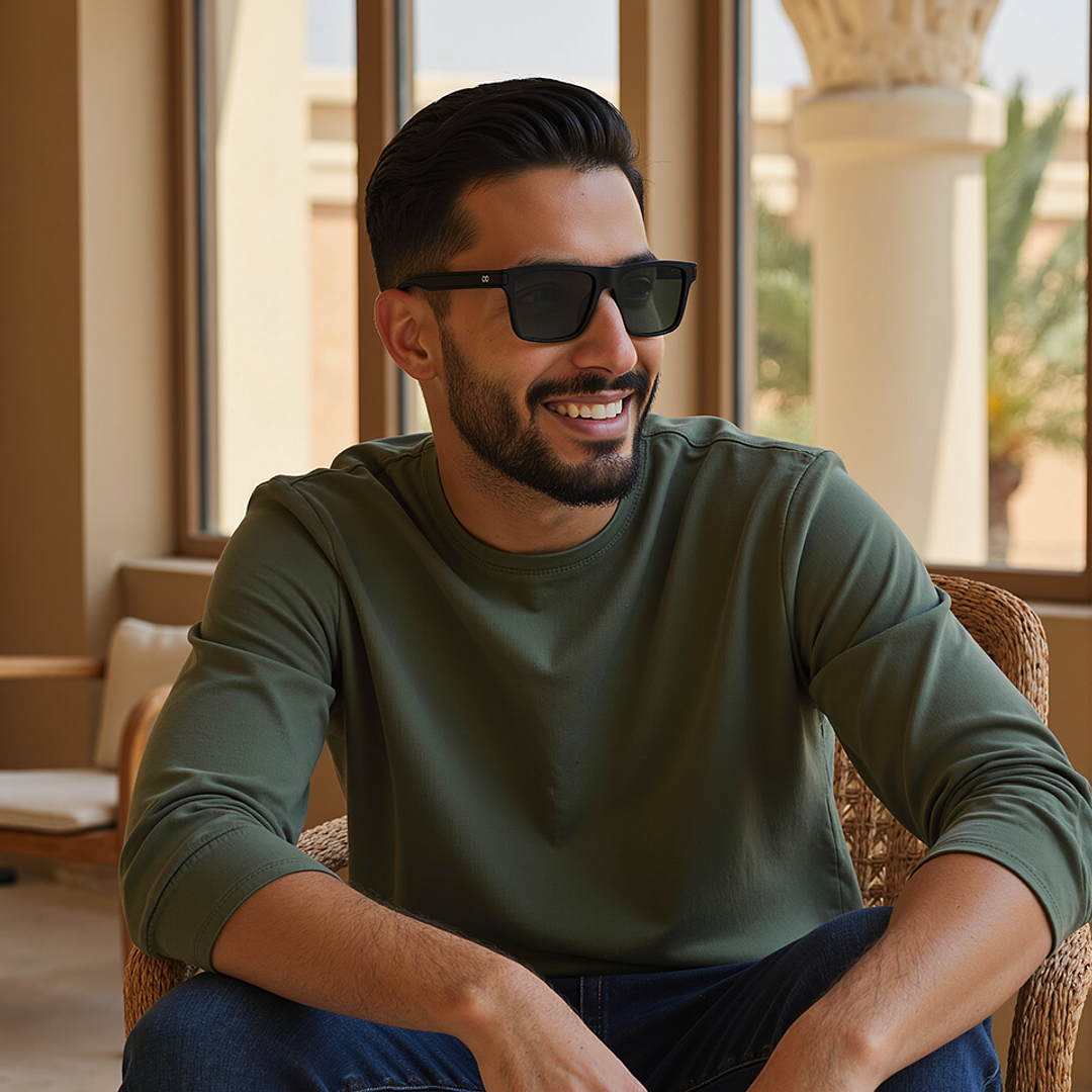 Vincent Chase Black Full Rim Square right side