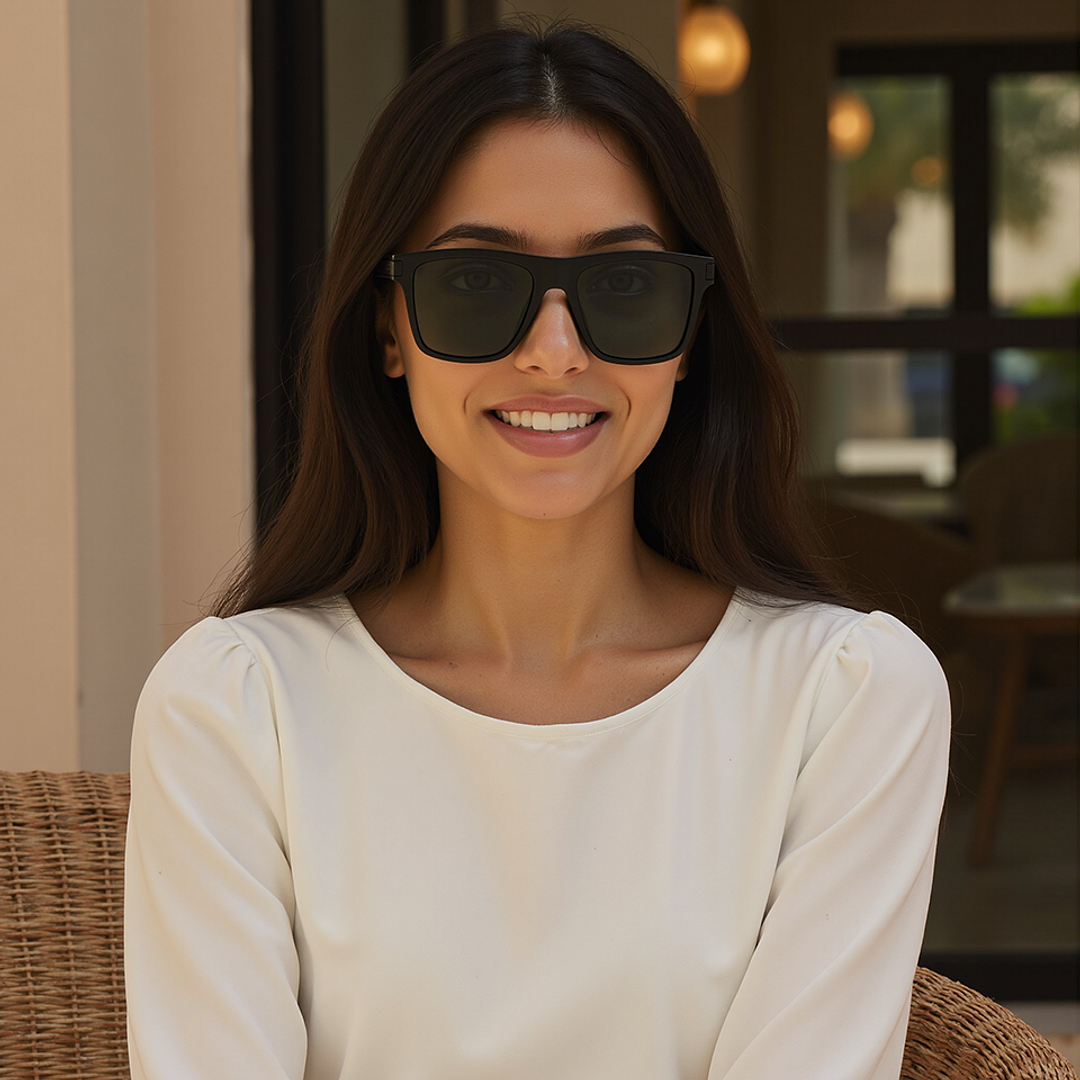 Vincent Chase Black Full Rim Square left side