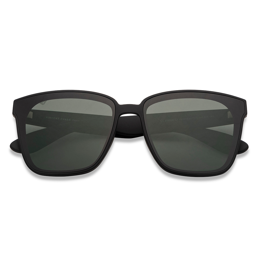 Vincent Chase Black Full Rim Square left side