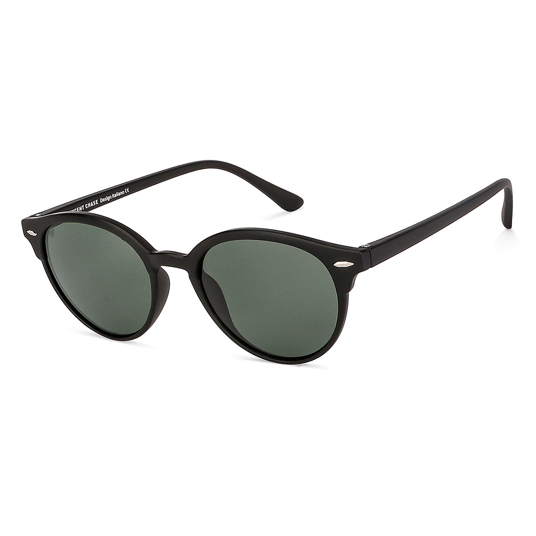 Vincent Chase Polarized Black Full Rim Round left side