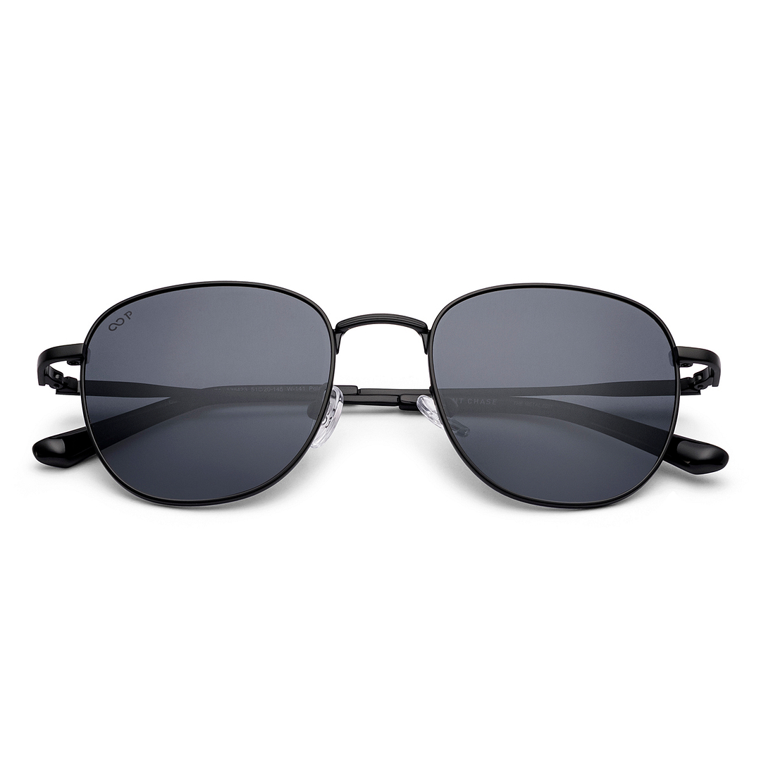 Vincent Chase Polarized Black Full Rim Round left side