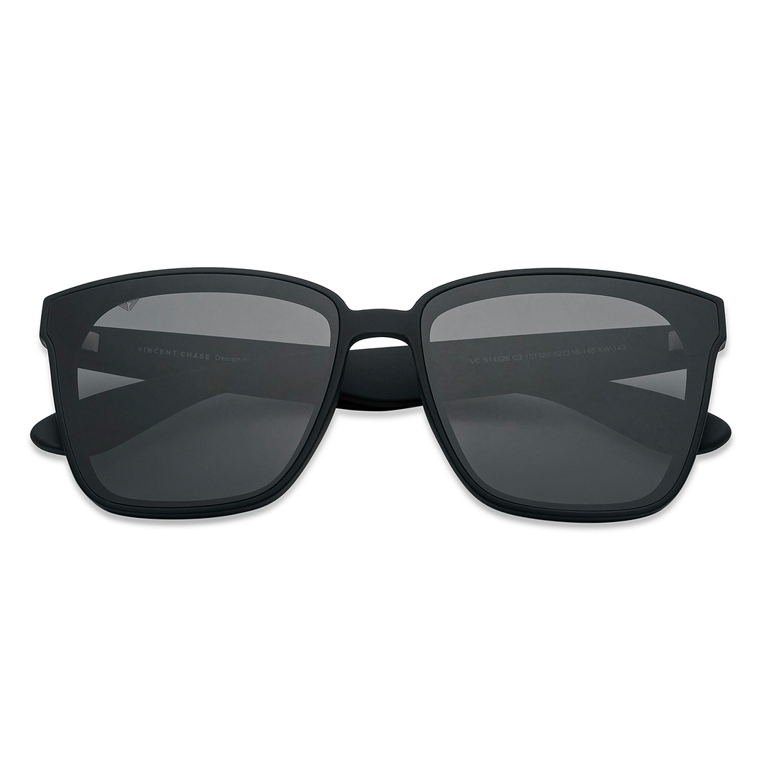 Vincent Chase Black Full Rim Square left side