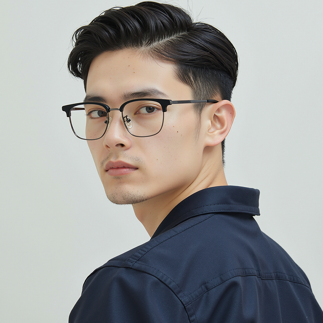 Vincent Chase Black Full Rim Square right side