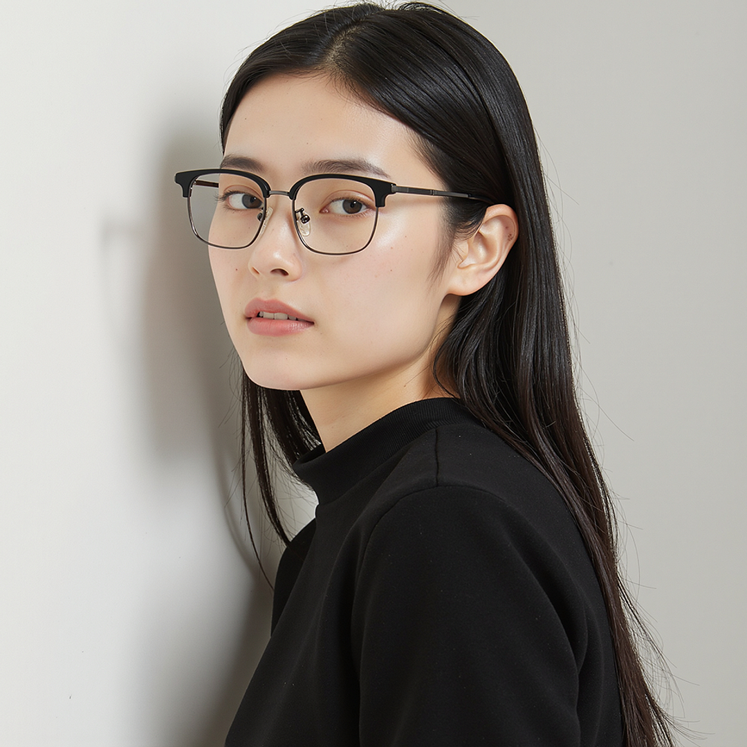 Vincent Chase Black Full Rim Square right side