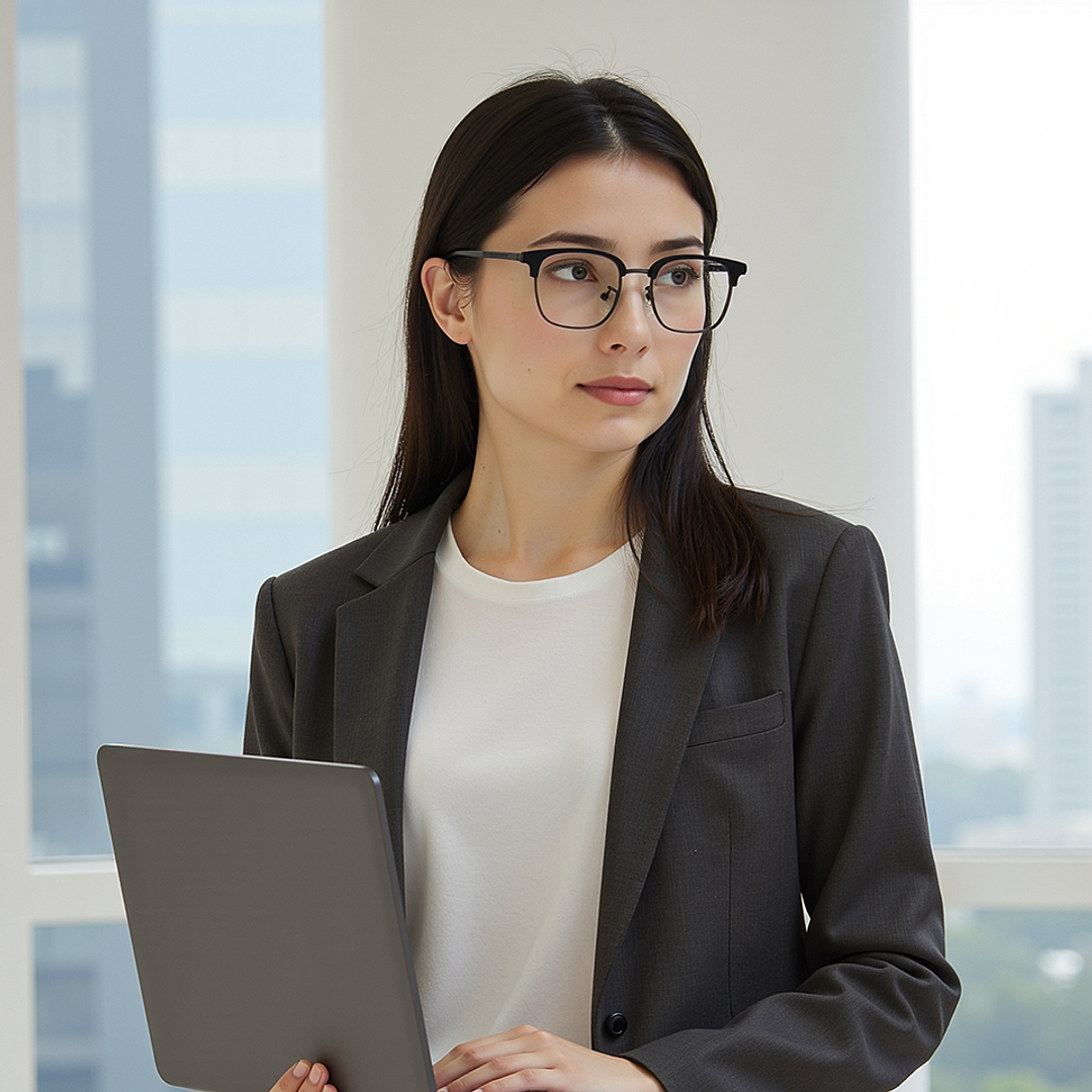 Vincent Chase Black Full Rim Square right side