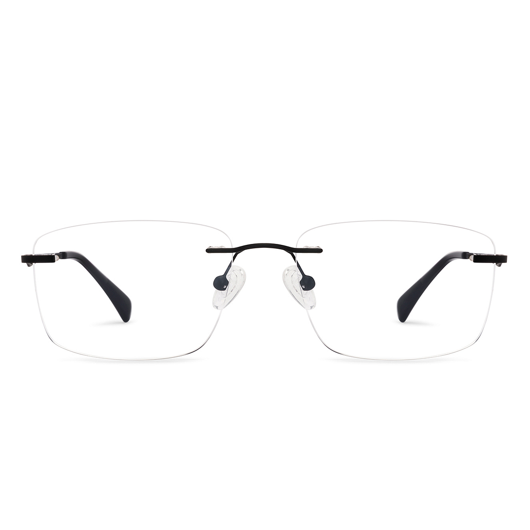 Vincent Chase MATTE BLACK Rimless Square right side
