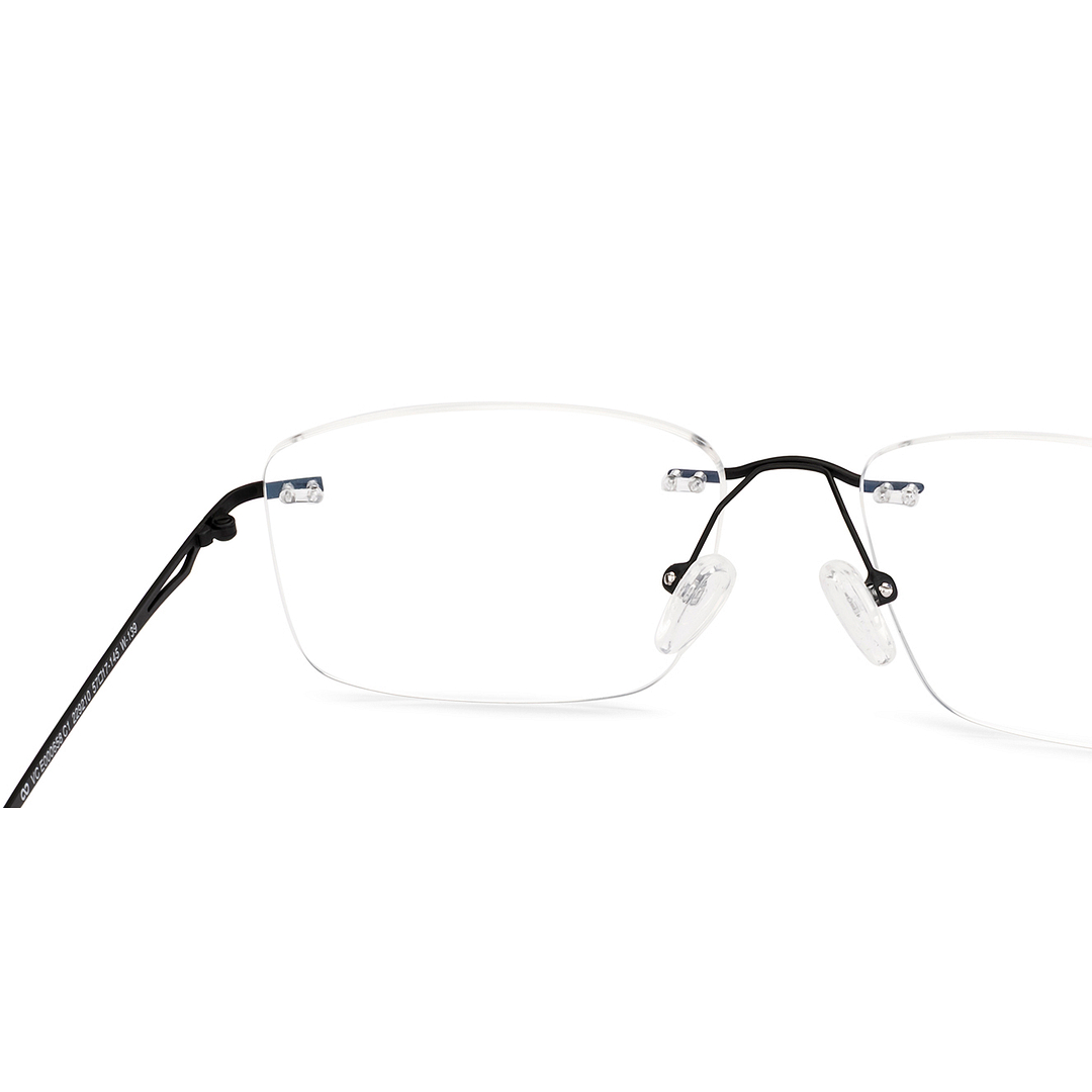 Vincent Chase MATTE BLACK Rimless Square right side