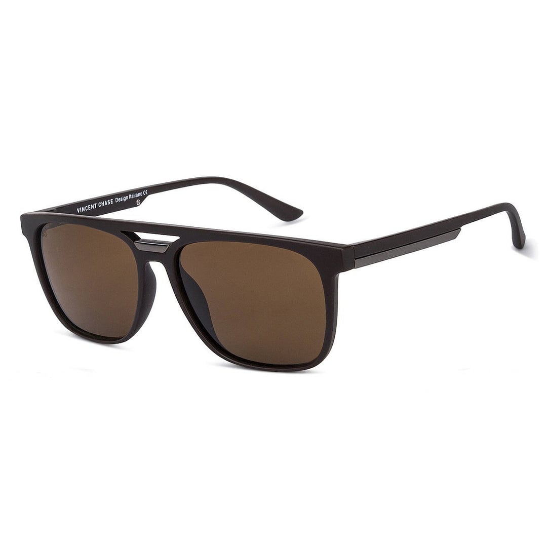 Vincent Chase Polarized Brown Full Rim Square left side