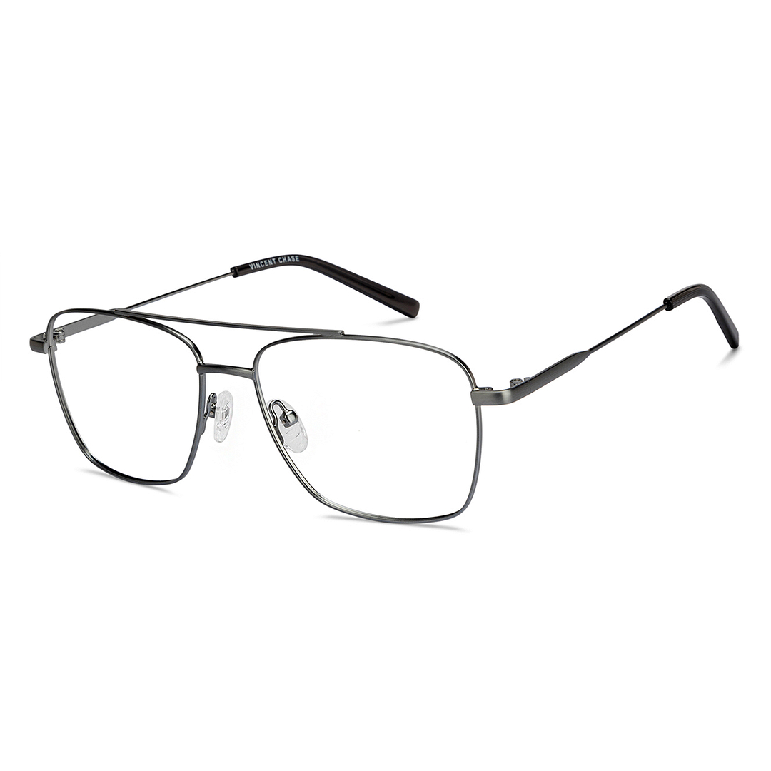 ⭐RRM⭐☆ Buy Mid Gunmetal Full Rim Square Vincent Chase SLEEK STEEL VC