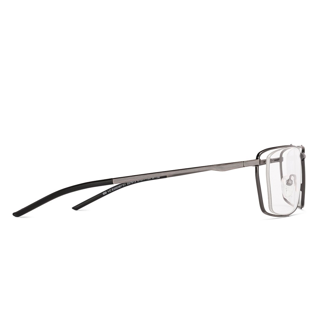 Vincent Chase Online Mid Gunmetal Half Rim Rectangle left side
