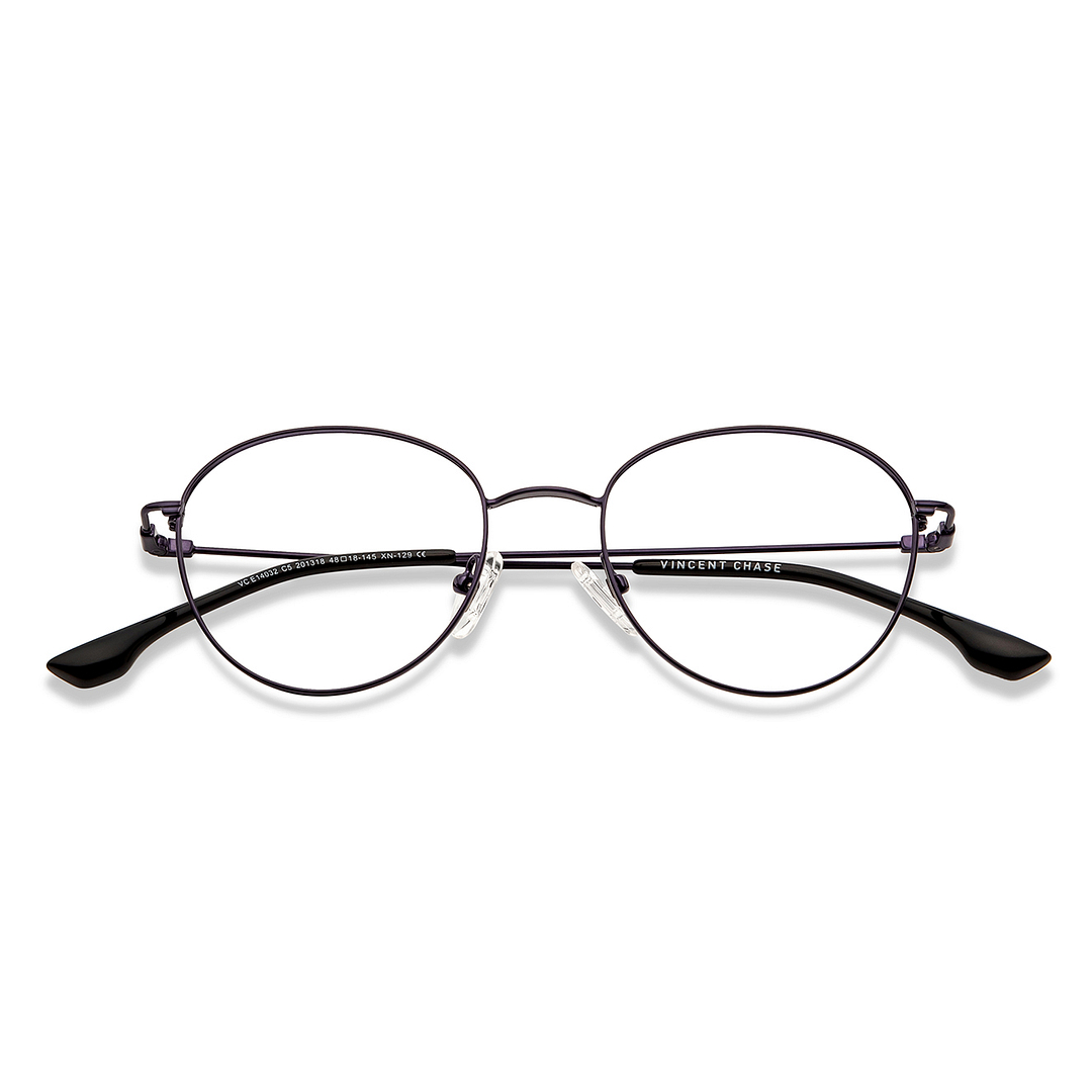 Vincent Chase Online Navy Blue Full Rim Round left side