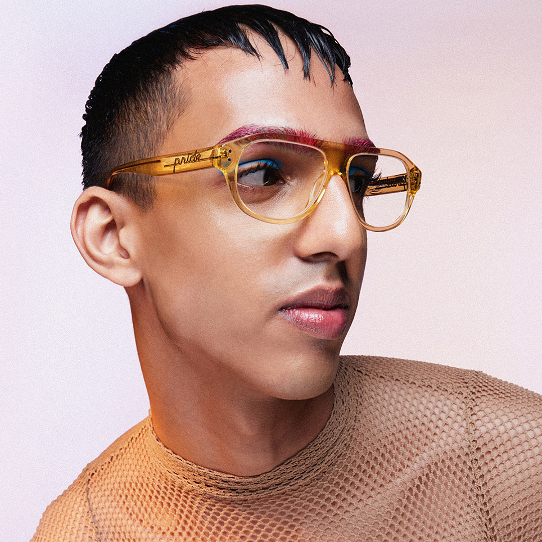 Vincent Chase Online Orange Transparent Full Rim Round left side