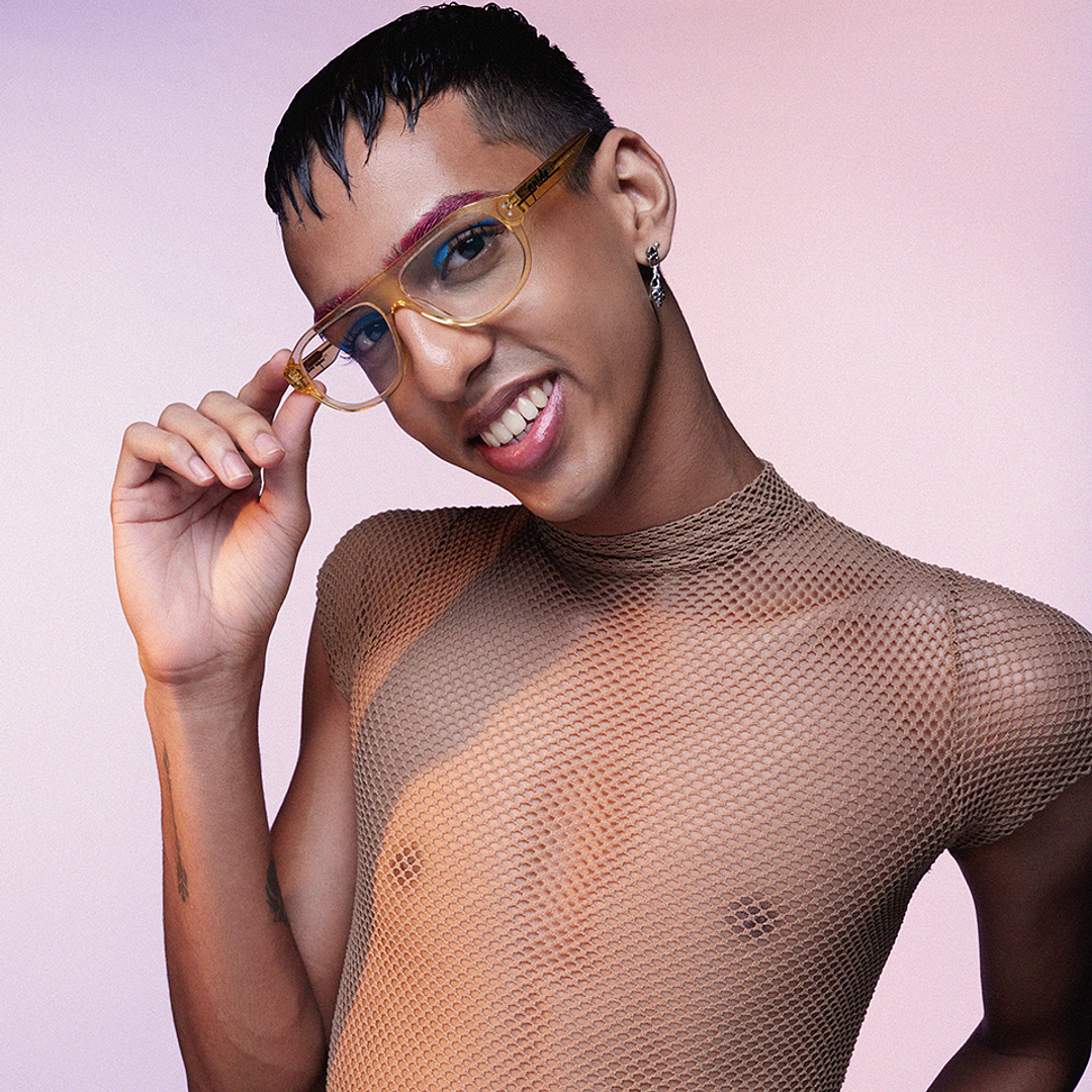 Vincent Chase Online Orange Transparent Full Rim Round right side