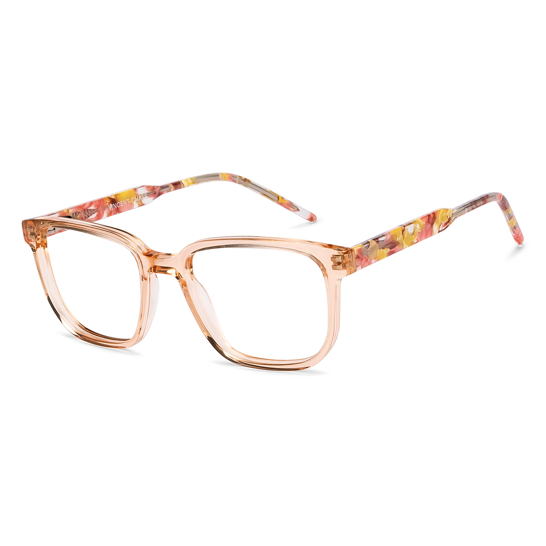 Orange Transparent Multicolour Full Rim Square Vincent Chase
